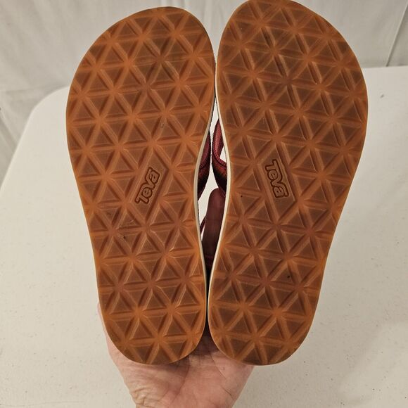 Teva Original Universal Ombre Leather Soled Sandals Size 6 Hot Pink Rainbow - Picture 7 of 7